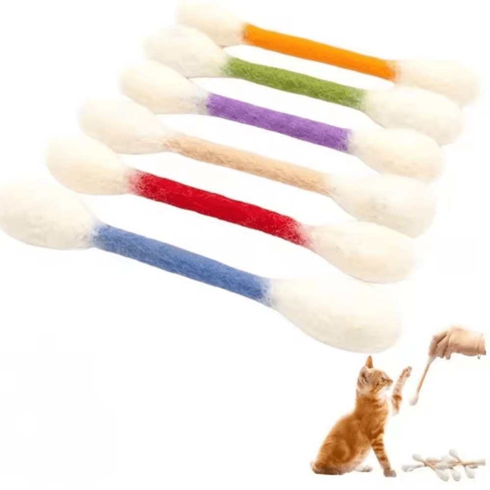 Giant Cotton Swab Catnip Kicker Toy Durable Dental Chew Interactive Cat Toy 8