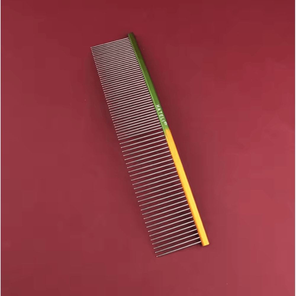 Rainbow Curved Pet Grooming Comb Stainless Steel Deshedding Detangling Comb For Cats Dogs 3