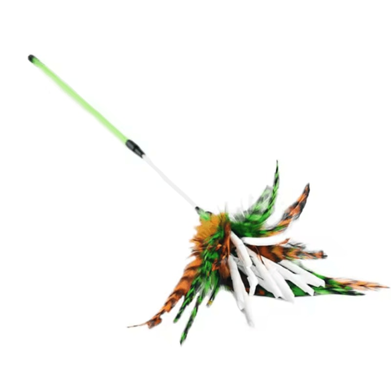 Spiral Feather Cat Wand Toy Interactive Teaser Toy For Active Cats Kittens 5