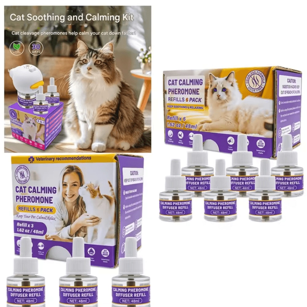 CalmPaws 4in1 Pet Pheromone Diffuser Kit For Cats Dogs 0
