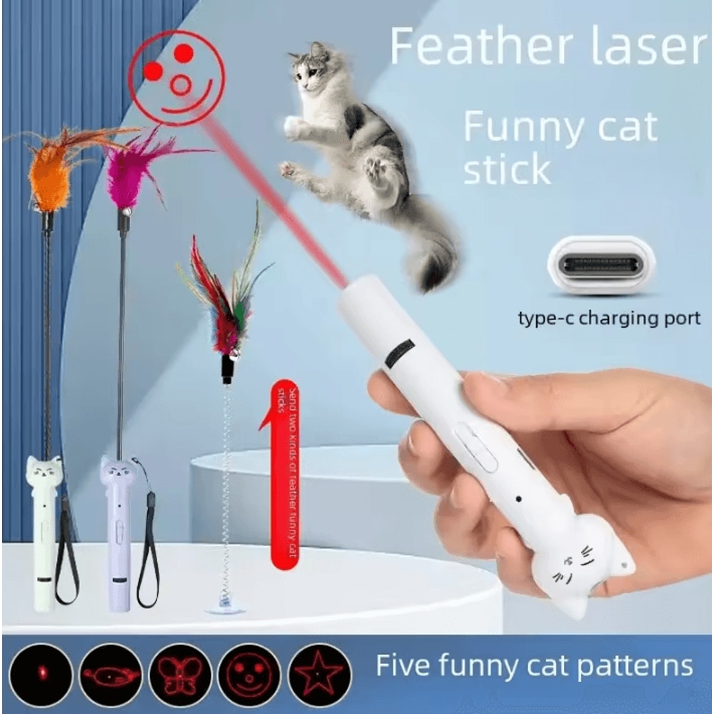 LaserPounce USB Rechargeable Interactive Cat Laser Toy 1