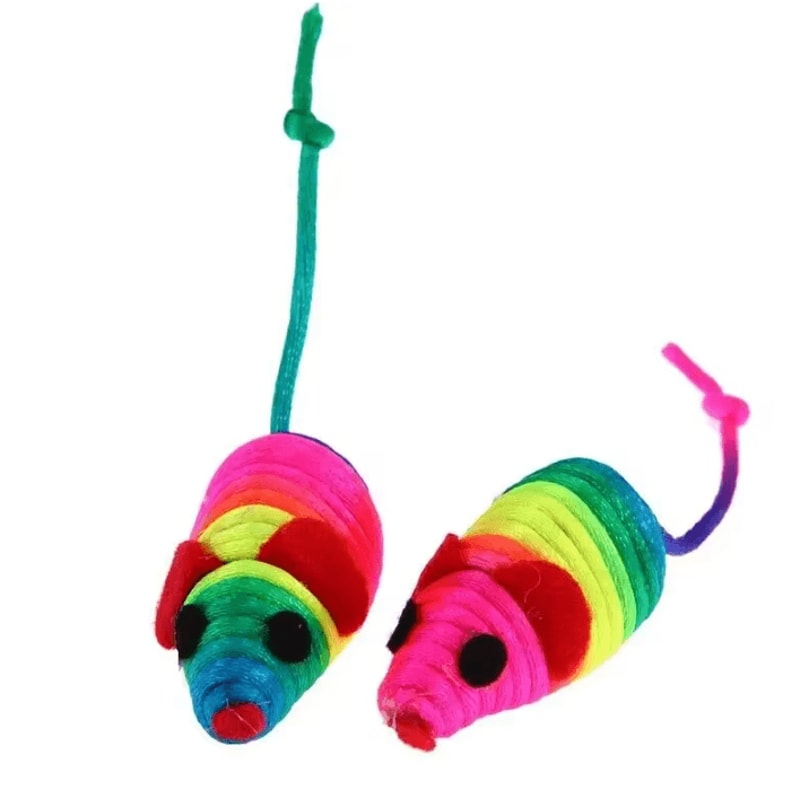 SqueakyMouse Plush Cat Toy Set 5Pack 2