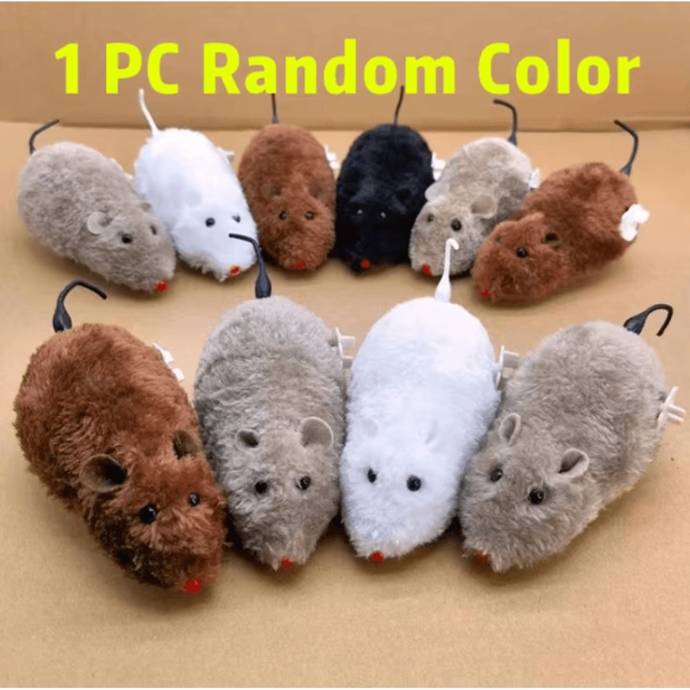 WhiskerChase SelfMoving Mechanical Mouse Cat Toy Set 4Pack 4