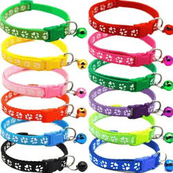 pawprint bell collar for cats & small dogs