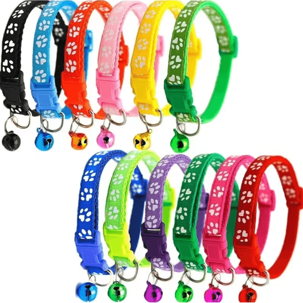 PawPrint Bell Collar For Cats Small Dogs 1
