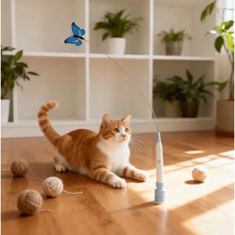 FlutterFly Suction Cup Butterfly Cat Toy 1