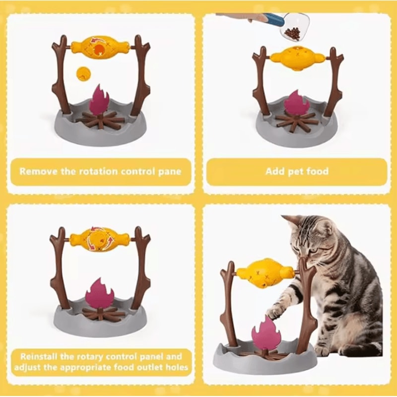 CampfireSpin Interactive Cat Puzzle Feeder Toy 3