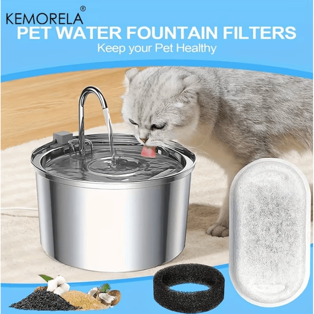 PureFlow Carbon Filter Sponge Set For Cat Water Fountains 1