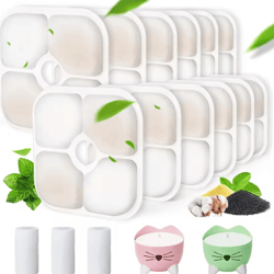 catit pixi triple filtration replacement filter & pump tube set – 16-pack