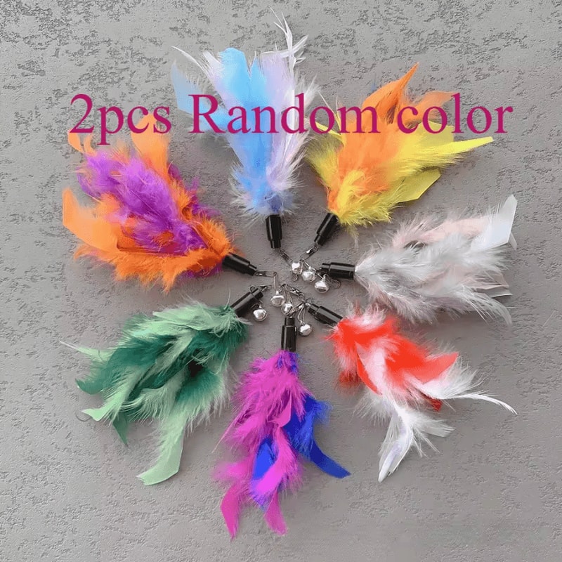Interactive Feather Cat Toy Replacement Set 3PCS5PCS Refill Pack 5