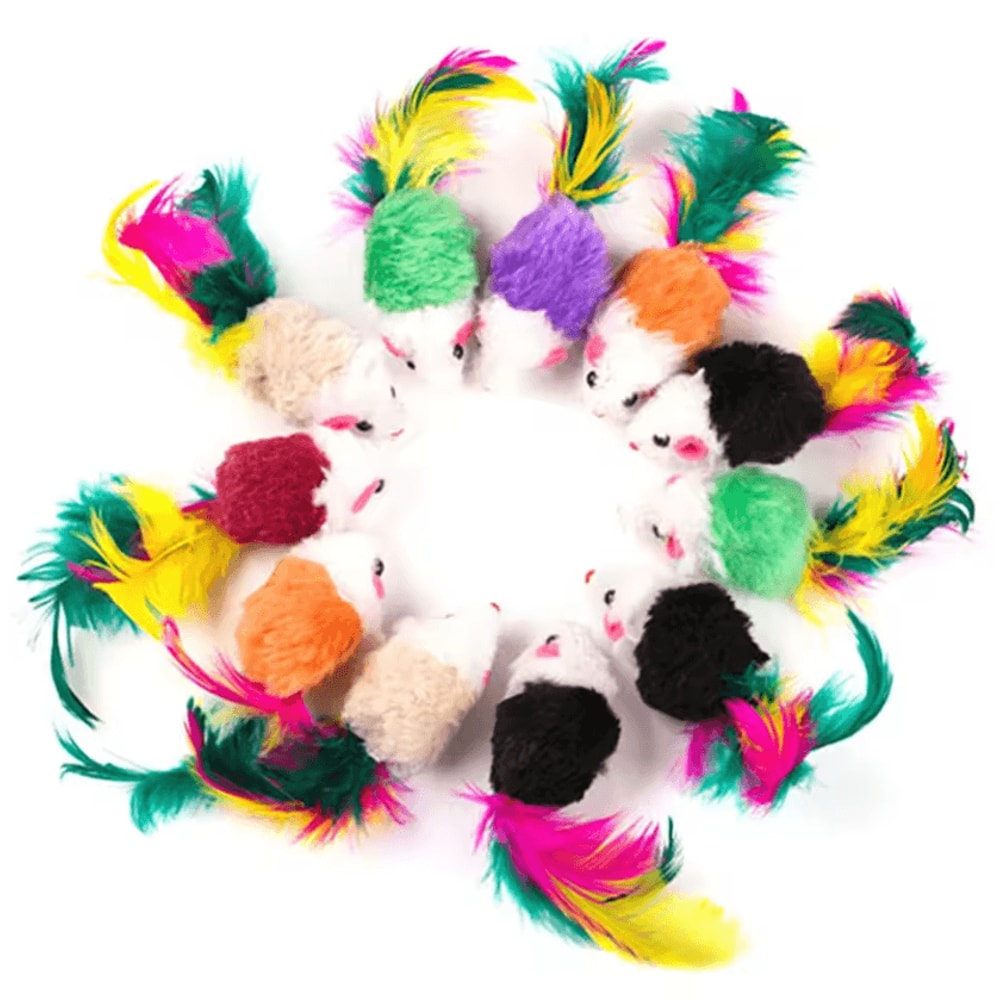 Interactive Rattle Mouse Cat Toy Set 5PCS10PCS20PCS Pack 1