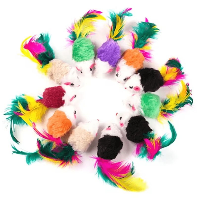 Interactive Rattle Mouse Cat Toy Set 5PCS10PCS20PCS Pack 1