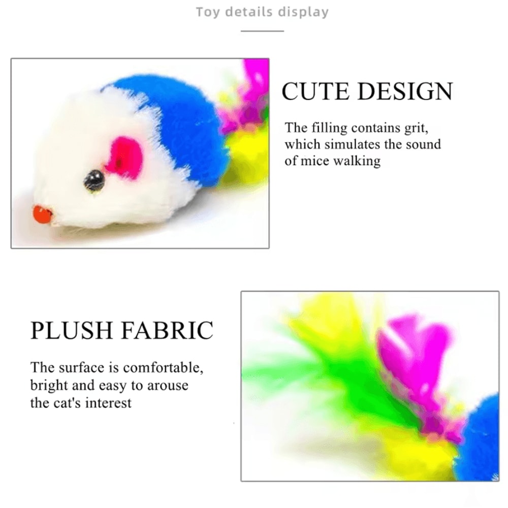 Interactive Rattle Mouse Cat Toy Set 5PCS10PCS20PCS Pack 2
