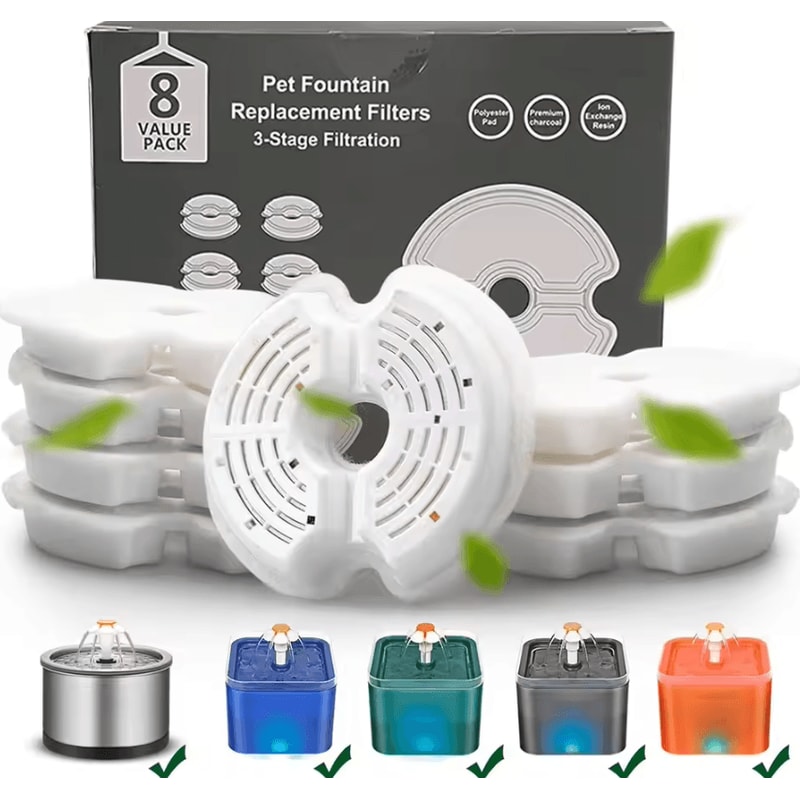 MultiFiltration Cat Water Fountain Replacement Filters 4 Pack 8 Pack 0