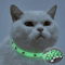GlowintheDark Paw Print Cat Collar With Bell Safety Buckle 0
