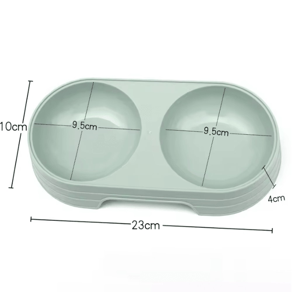 Wheat Straw Double Pet Feeding Bowl Food Water DualUse Feeder 2