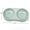 Wheat Straw Double Pet Feeding Bowl Food Water DualUse Feeder 2