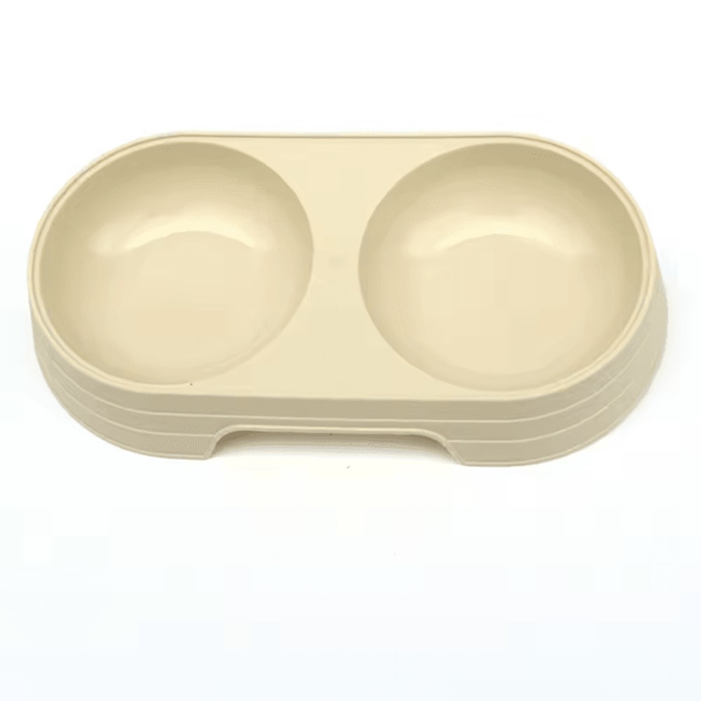 Wheat Straw Double Pet Feeding Bowl Food Water DualUse Feeder 3
