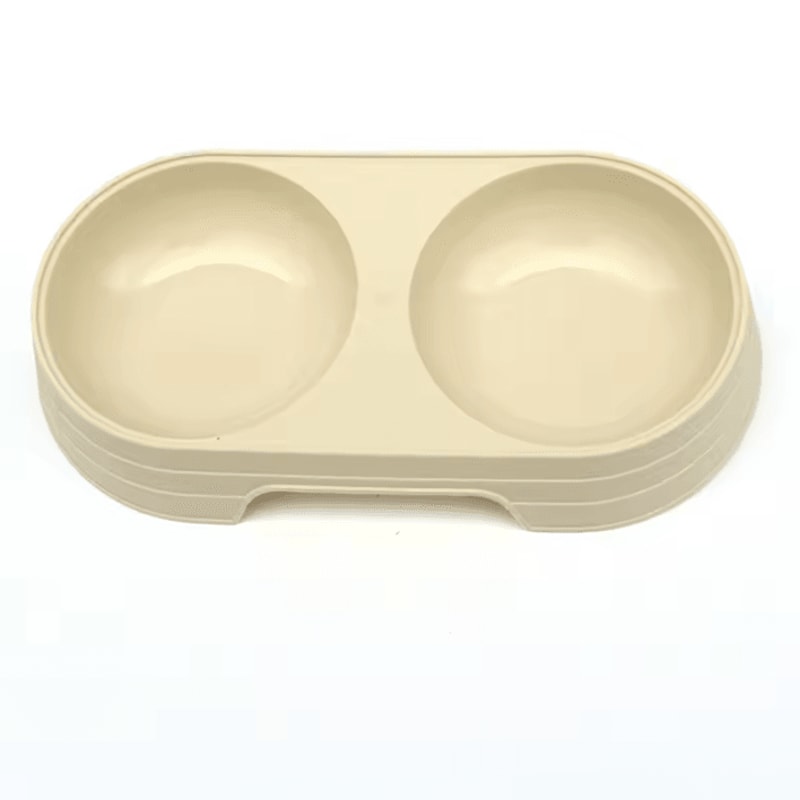 Wheat Straw Double Pet Feeding Bowl Food Water DualUse Feeder 3