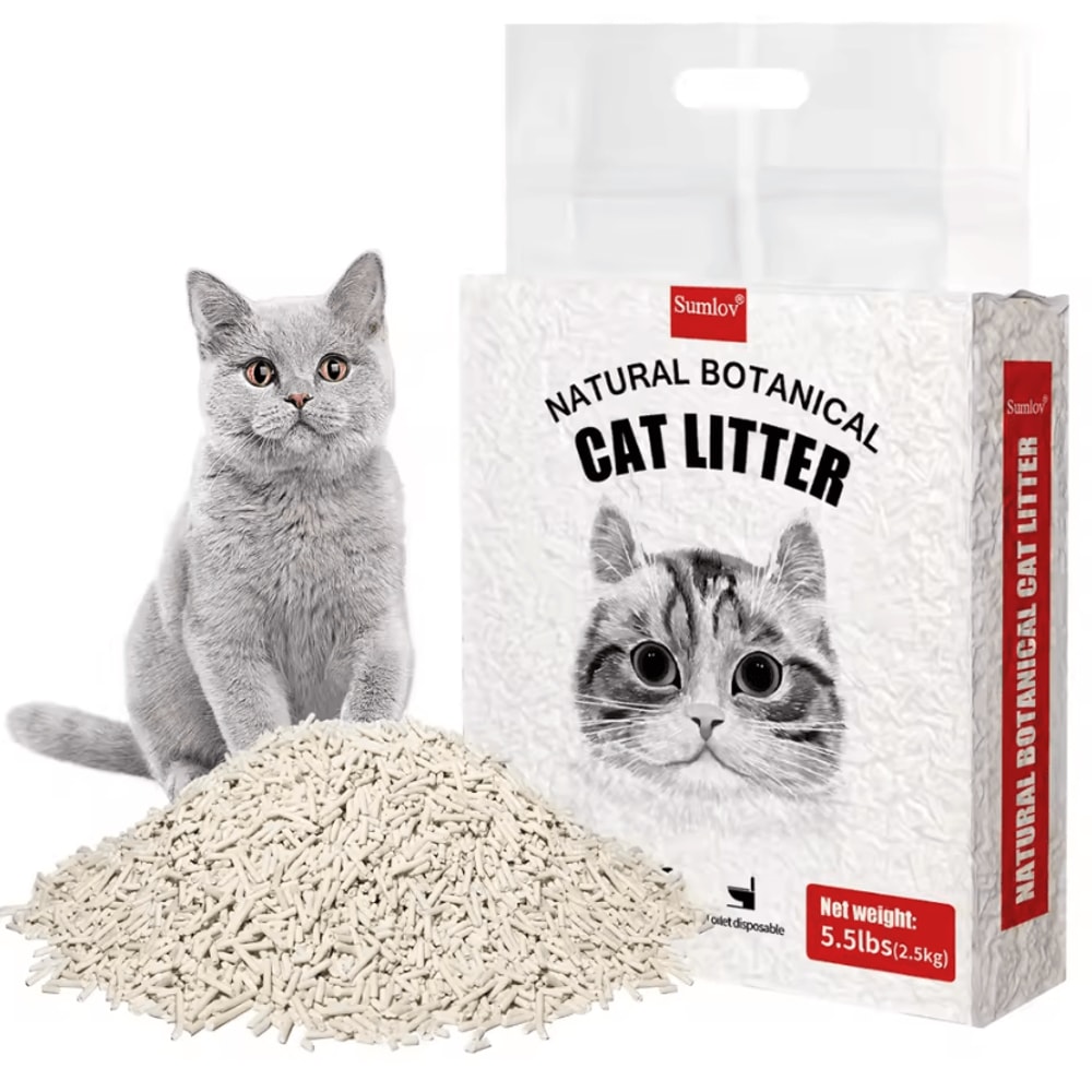 Sumlov Natural Tofu Cat Litter 33lbs DustFree Quick Clumping Formula 1