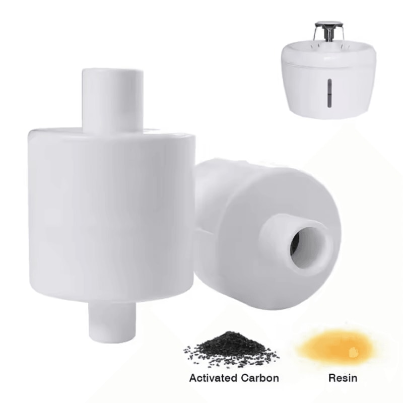 Triple Filtration Activated Carbon Replacement Filters For Els Pet 25L Water Fountain 6 Pack 0