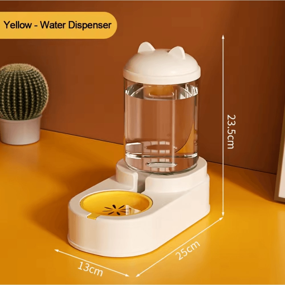 Cute CatShaped Automatic Pet Feeder Water Dispenser Set 3
