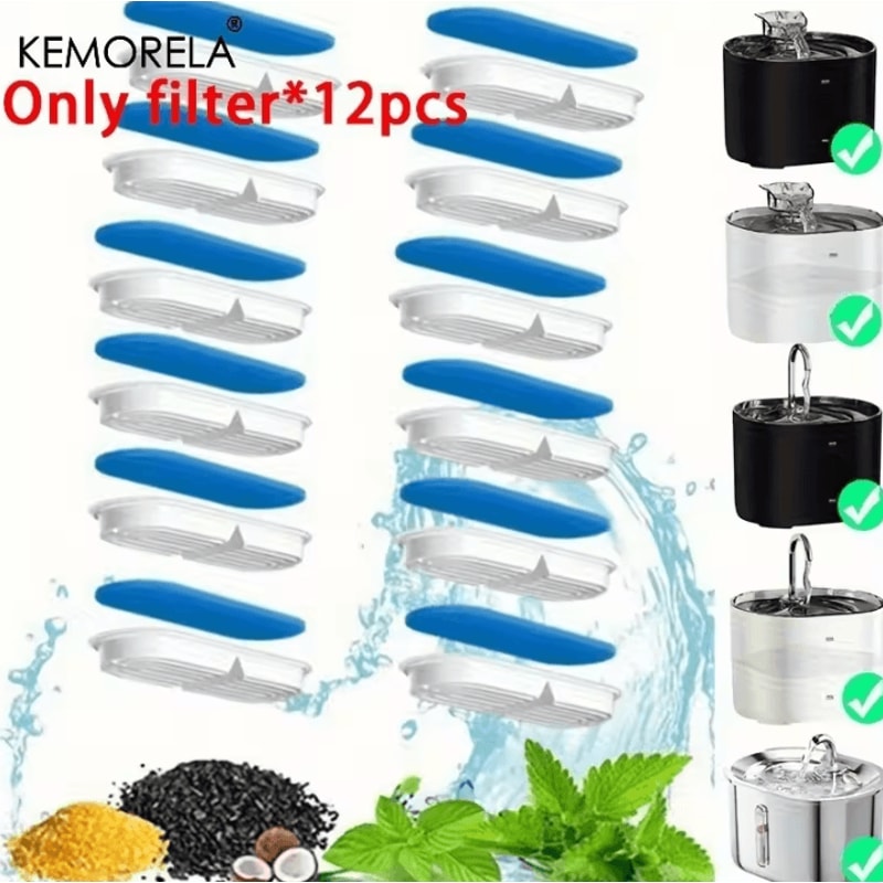 Activated Carbon Pet Water Fountain Filters 8PCS12PCS Replacement Pack 5
