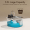 Wireless Charging Stainless Steel Cat Water Fountain 32L108oz Sensor Water Dispenser 2