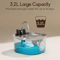 Wireless Charging Stainless Steel Cat Water Fountain 32L108oz Sensor Water Dispenser 2