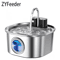 Wireless Charging Stainless Steel Cat Water Fountain 32L108oz Sensor Water Dispenser 4