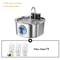 Wireless Charging Stainless Steel Cat Water Fountain 32L108oz Sensor Water Dispenser 7