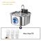 Wireless Charging Stainless Steel Cat Water Fountain 32L108oz Sensor Water Dispenser 7