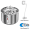 Stainless Steel Automatic Pet Water Fountain USBPowered Silent Drinking Fountain 5