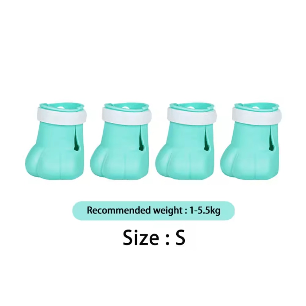 Adjustable Silicone Cat Paw Protector Boots 4PCS AntiScratch Cat Foot Covers 4