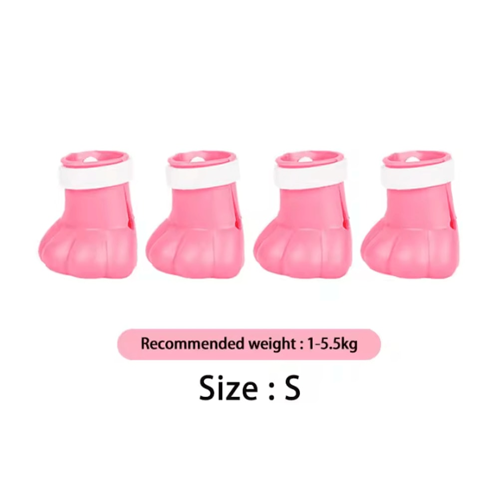 Adjustable Silicone Cat Paw Protector Boots 4PCS AntiScratch Cat Foot Covers 6