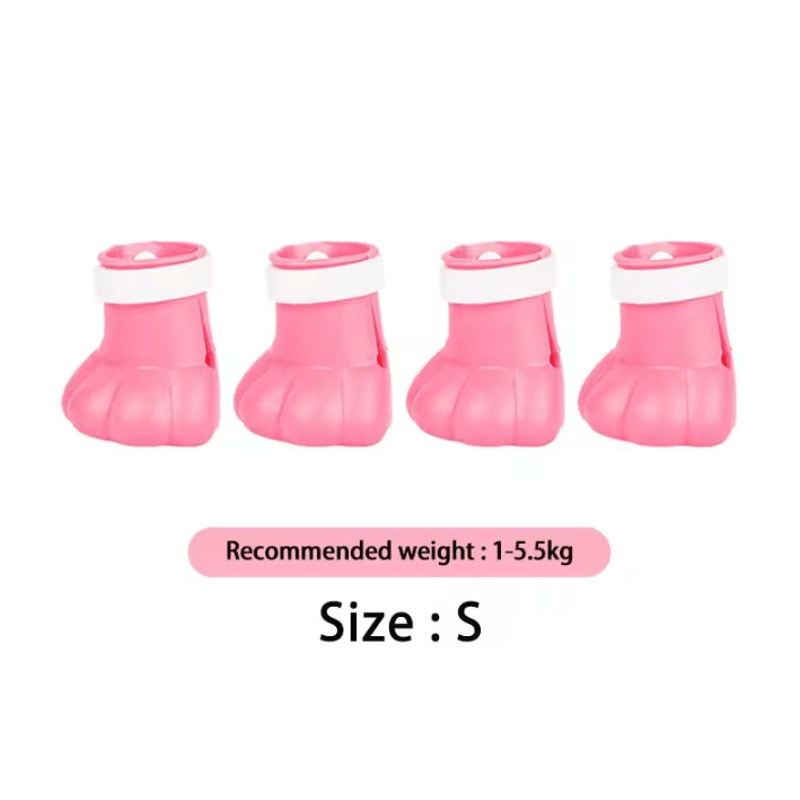 Adjustable Silicone Cat Paw Protector Boots 4PCS AntiScratch Cat Foot Covers 6