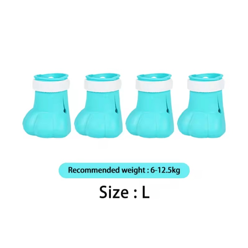 Adjustable Silicone Cat Paw Protector Boots 4PCS AntiScratch Cat Foot Covers 7