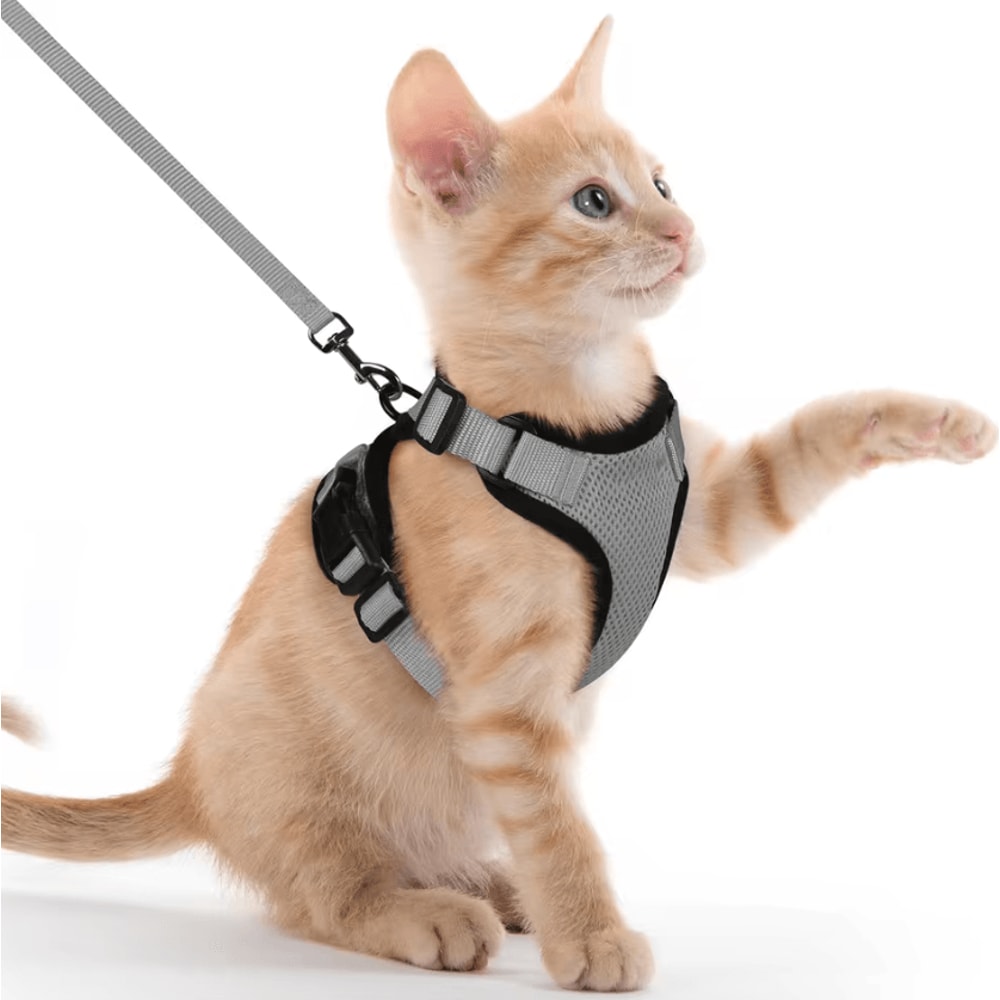 Reflective EscapeProof Cat Harness Leash Set For Safe Outdoor Adventures 5