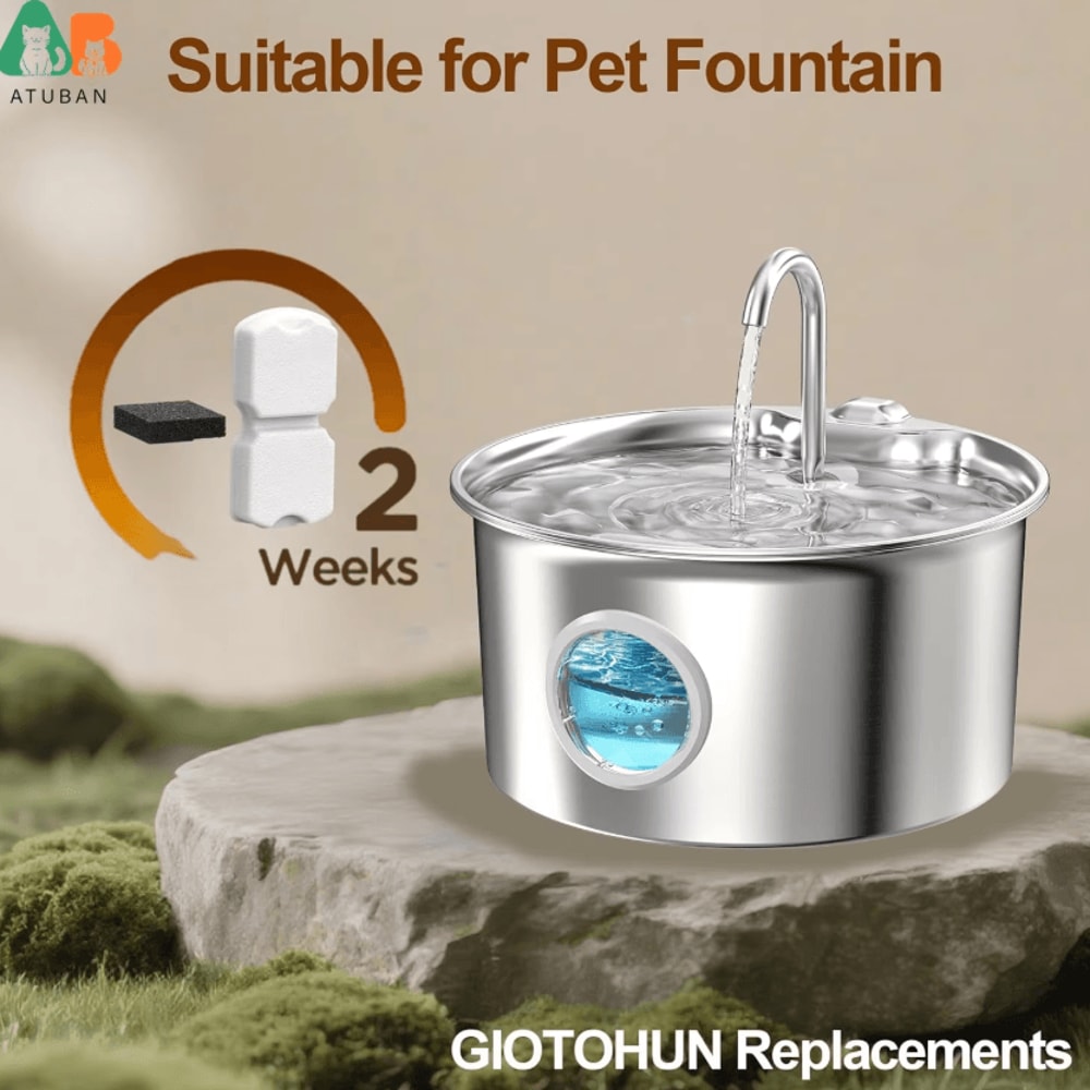 HOOISE 74oz Pet Fountain Replacement Filter Sponge Set 1