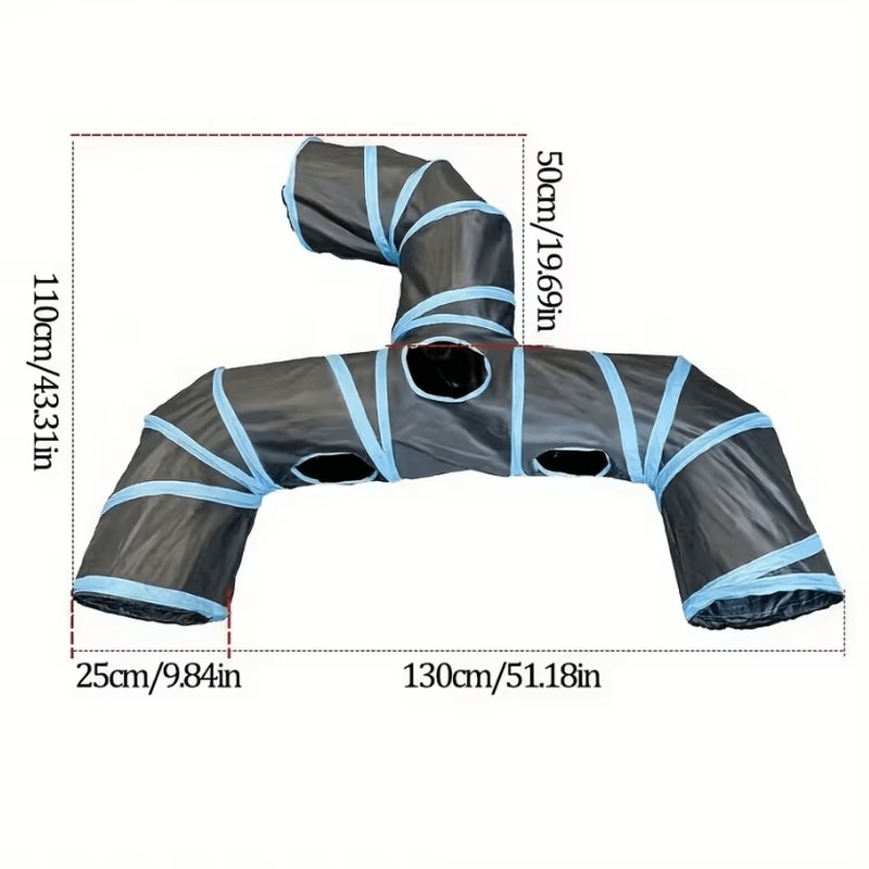 Extended ThreeWay Cat Tunnel Toy Interactive Rolling Dragon Play Tunnel 2