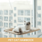 SunnyView Hanging Cat Hammock Window Bed HeavyDuty Elevated Cat Lounge 0
