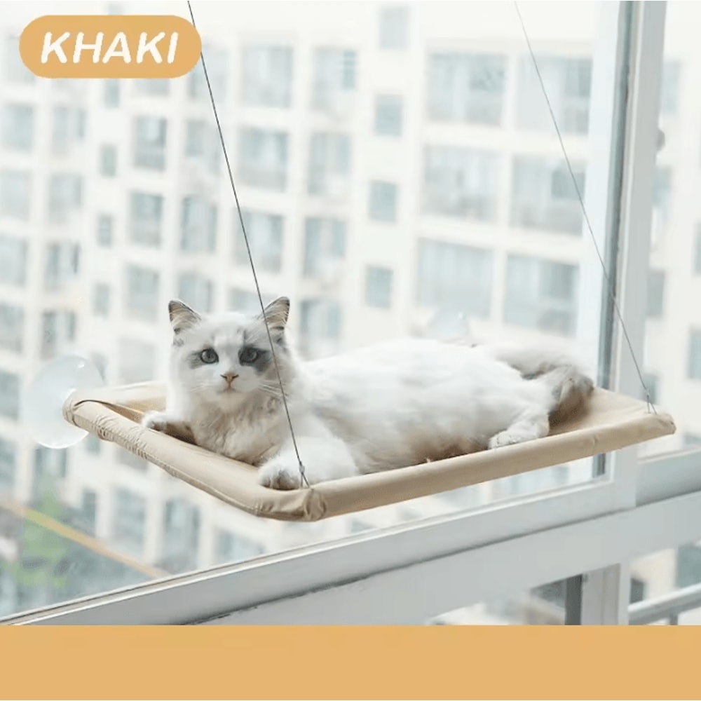 SunnyView Hanging Cat Hammock Window Bed HeavyDuty Elevated Cat Lounge 1