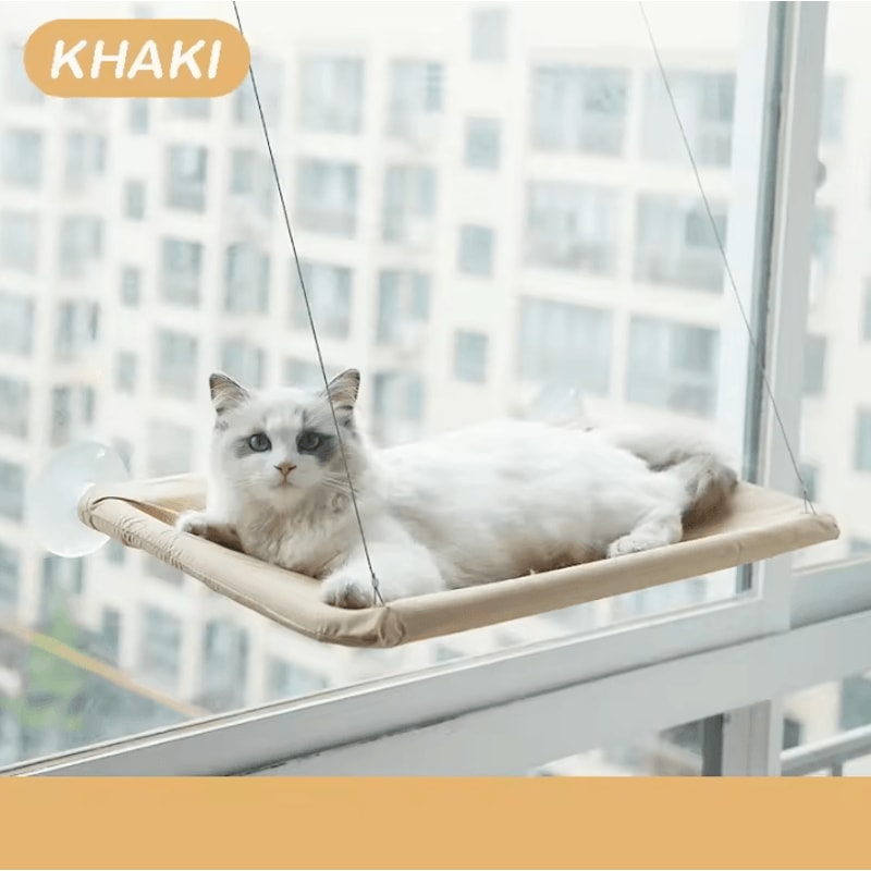 SunnyView Hanging Cat Hammock Window Bed HeavyDuty Elevated Cat Lounge 1