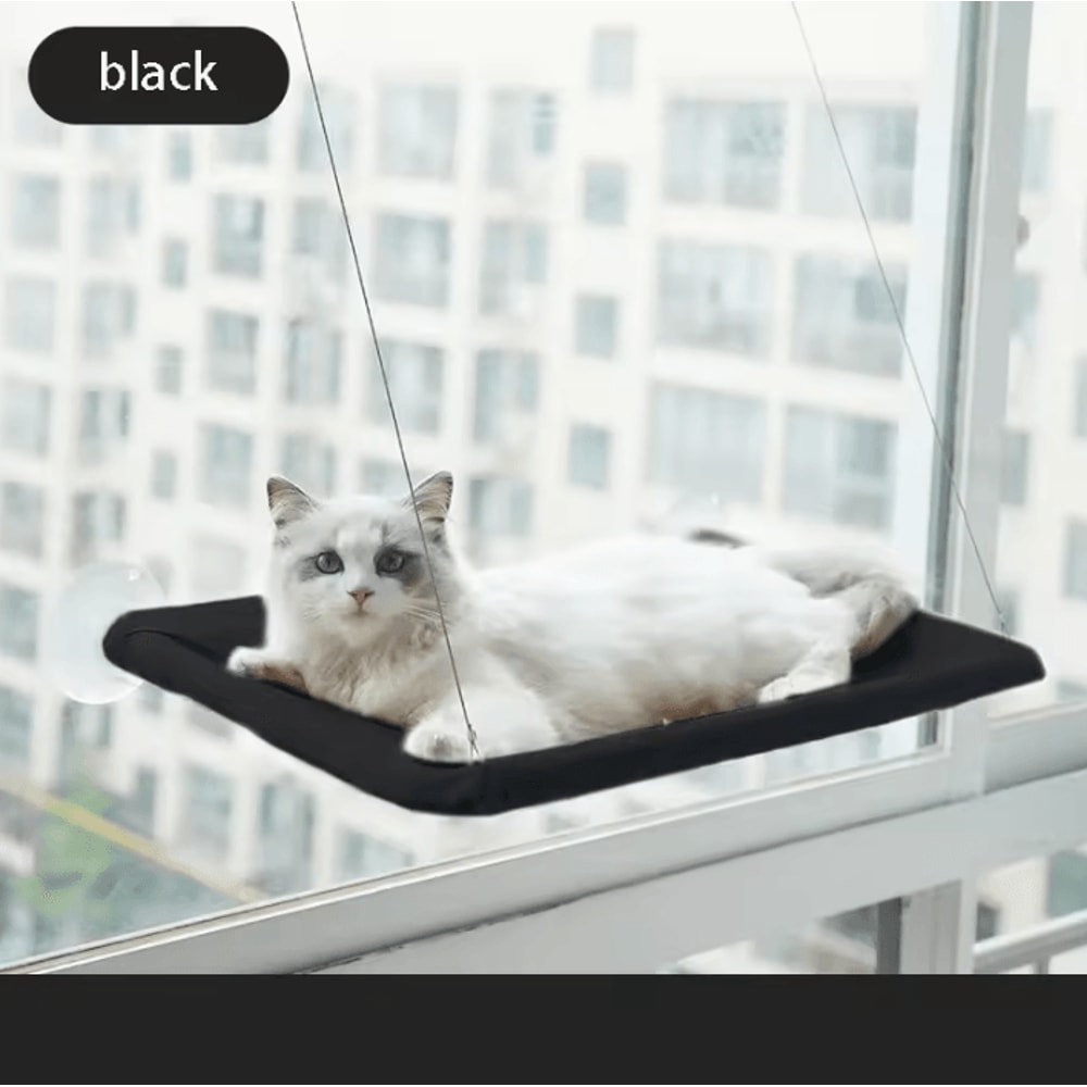SunnyView Hanging Cat Hammock Window Bed HeavyDuty Elevated Cat Lounge 2