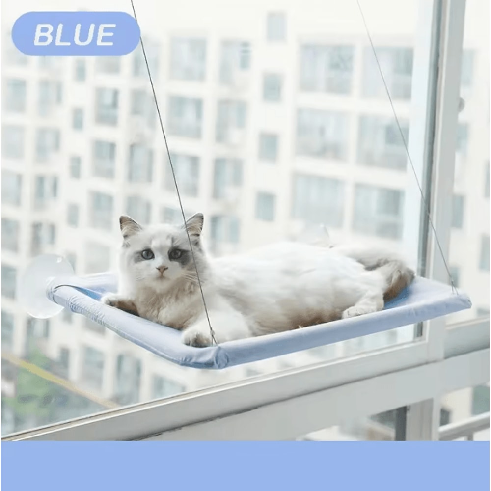 SunnyView Hanging Cat Hammock Window Bed HeavyDuty Elevated Cat Lounge 3