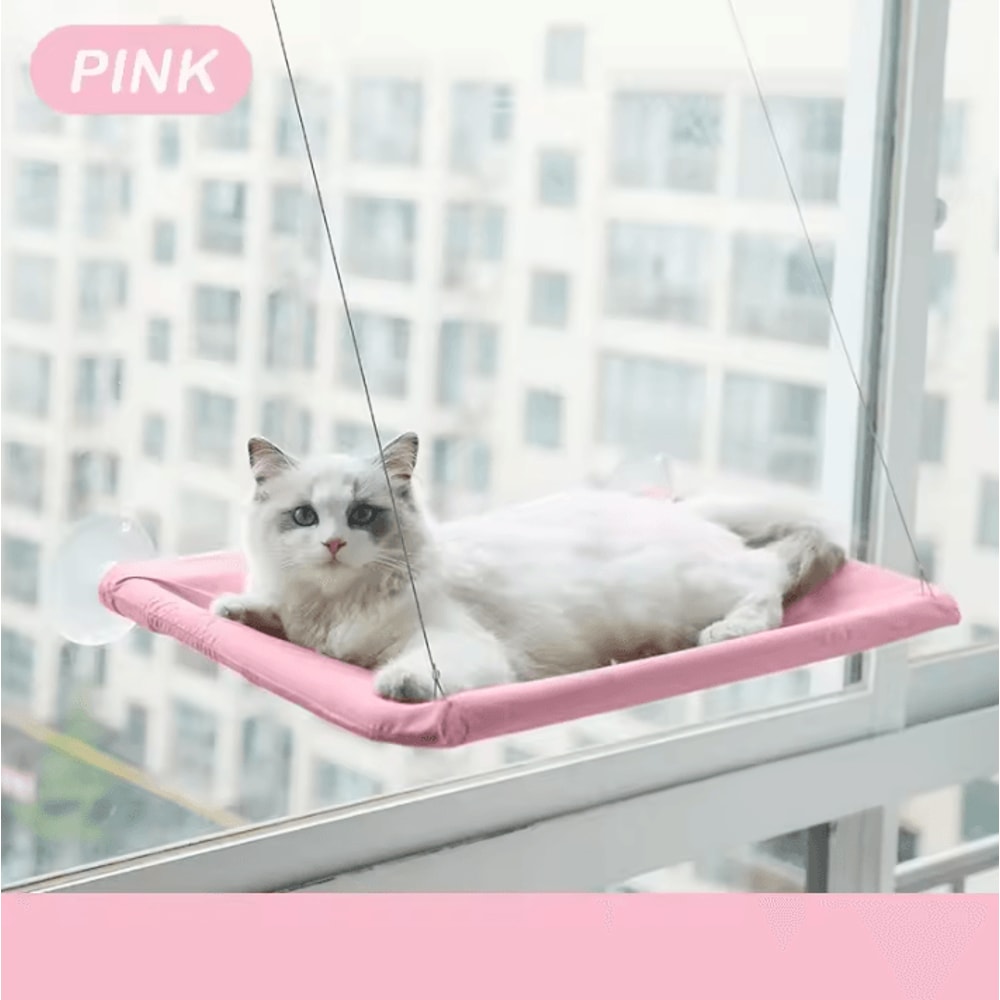 SunnyView Hanging Cat Hammock Window Bed HeavyDuty Elevated Cat Lounge 4