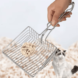 stainless steel cat litter scoop – heavy-duty pet waste cleaning shovel