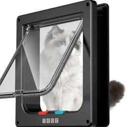 4-way locking weatherproof pet door flap for cats & small dogs