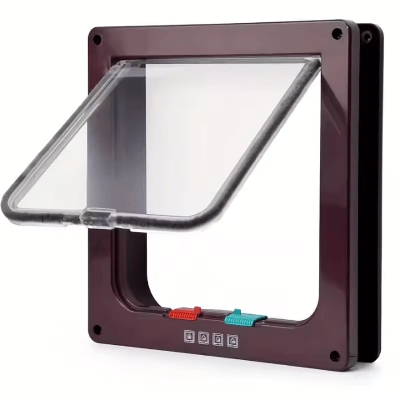 4Way Locking Weatherproof Pet Door Flap For Cats Small Dogs 3