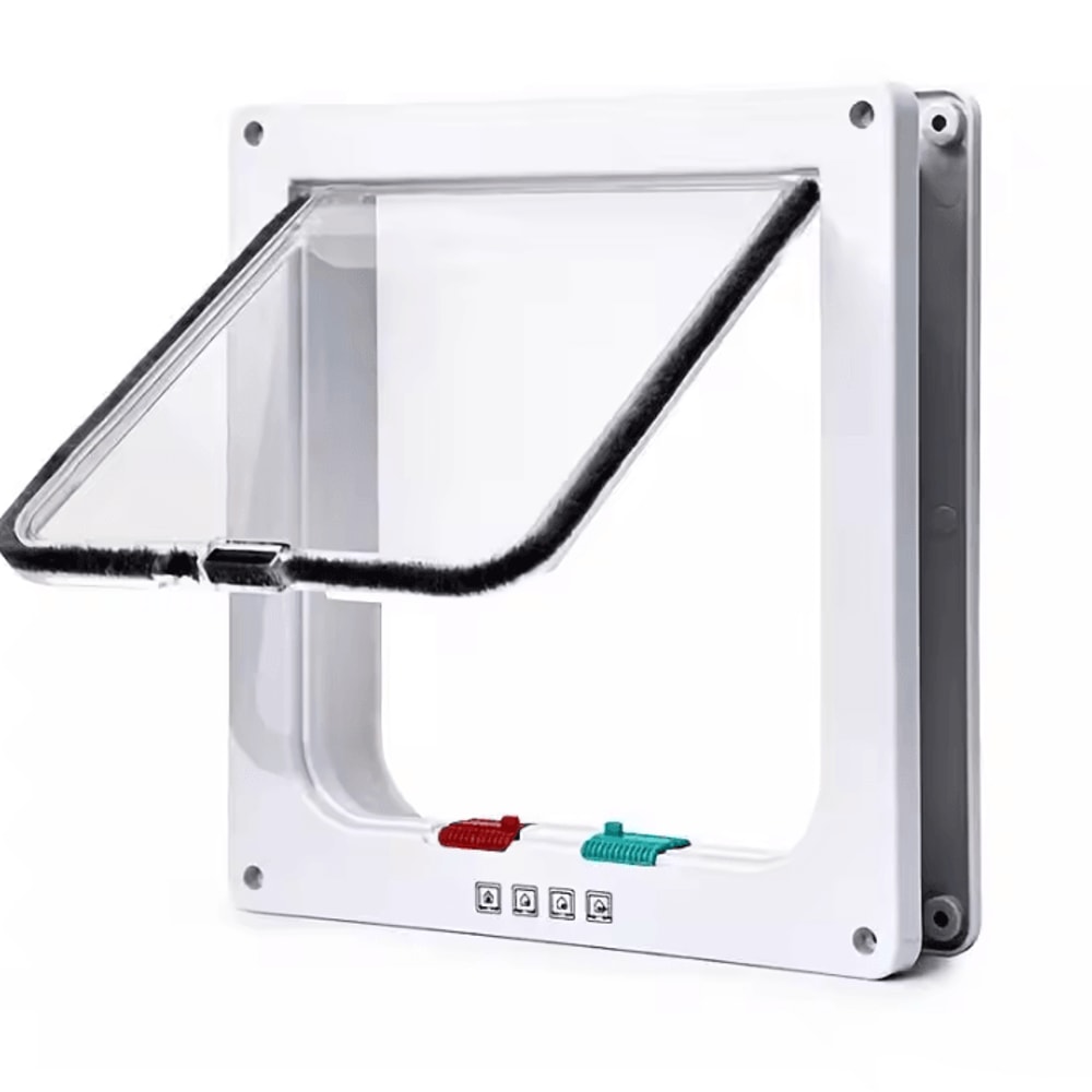 4Way Locking Weatherproof Pet Door Flap For Cats Small Dogs 4
